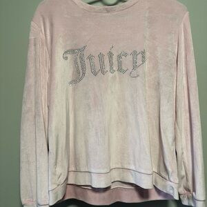 Juicy Couture Cream Gray Long Sleeve Boxy Sweatshirt